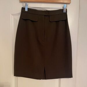 Ann Taylor Loft Dark Olive Green Skirt